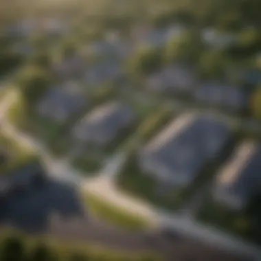 Aerial view of Stonebridge Homes within the vibrant Reeds Crossing community