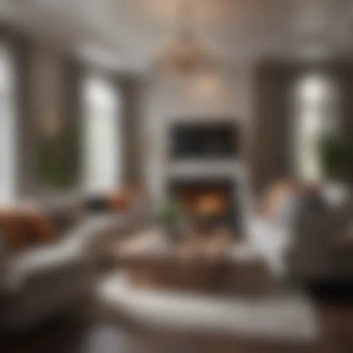 Stylish living room interior within an Ashley Collegetown apartment