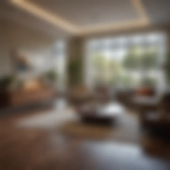 Interior living space showcasing design features