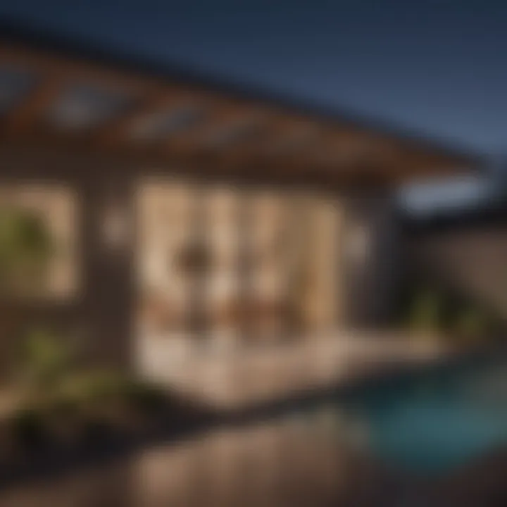 Sustainable features in a Casita Linda home such as solar panels and rainwater harvesting