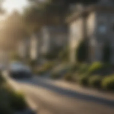 Tranquil suburban neighborhood in Marin County