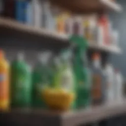 Overview of innovative cleaning products on a shelf