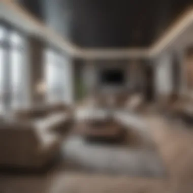 Luxurious Living Space Luxurious condominium living room with modern decor