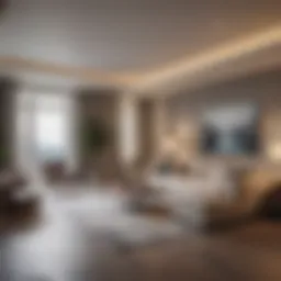 Stunning interior of a four-bedroom apartment showcasing modern design