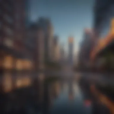 Urban Skyline Reflecting Tourism An urban skyline reflecting vibrant tourism