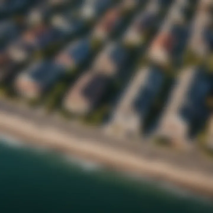 Aerial view showcasing the diverse architecture of Alki Beach