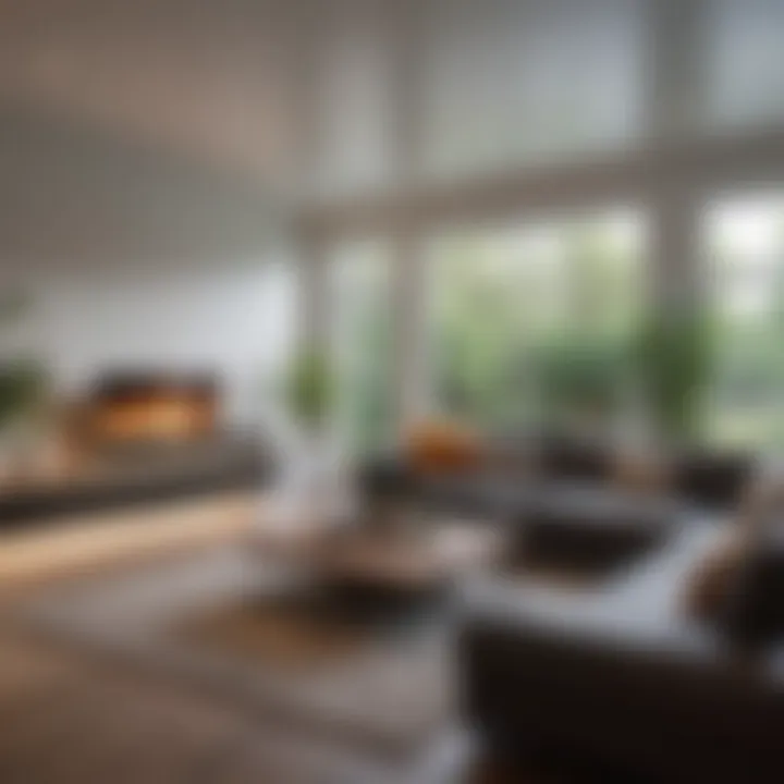 Spacious living area of a rental home in Griffith with modern decor