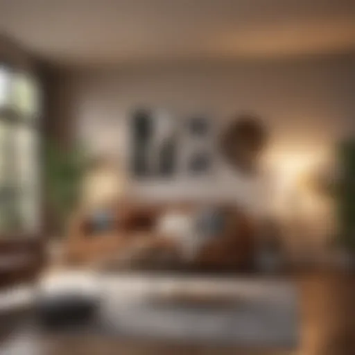 Cozy living room showcasing budget-friendly decor