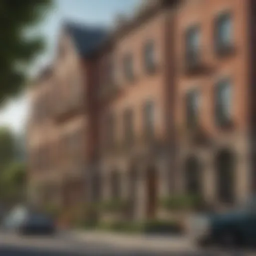 Quaint architecture of little village apartments showcasing distinct styles