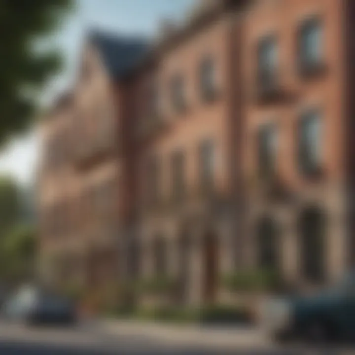 Quaint architecture of little village apartments showcasing distinct styles