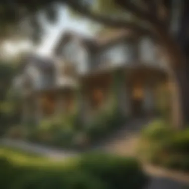 Charming historic neighborhood with lush landscaping