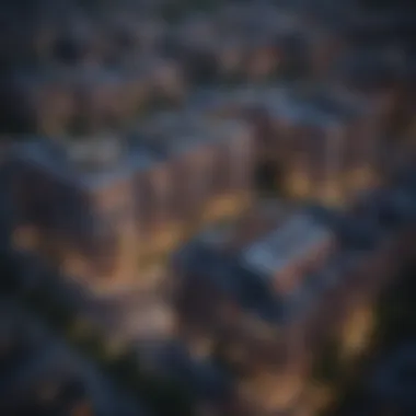 Aerial View of Multifamily Residential Buildings Aerial view of multifamily residential buildings