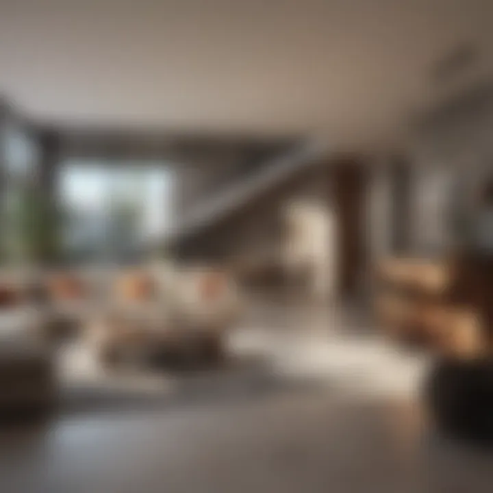 Luxurious apartment interior with modern furnishings and amenities