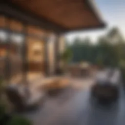 Exterior view of Raleigh Hills Patio Apartments showcasing modern architecture