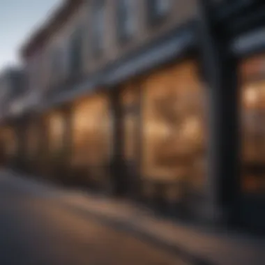 Cafes and shops lining the streets of Golden Hill