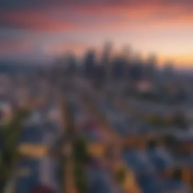 Aerial view of Seattle skyline showcasing rental properties