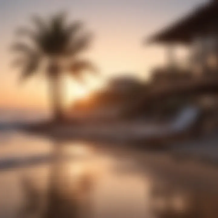 Relaxing beach lifestyle and sunset