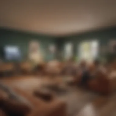 Group of individuals enjoying a communal living room