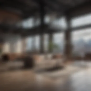 A stunning view of a contemporary loft in New York showcasing modern design elements