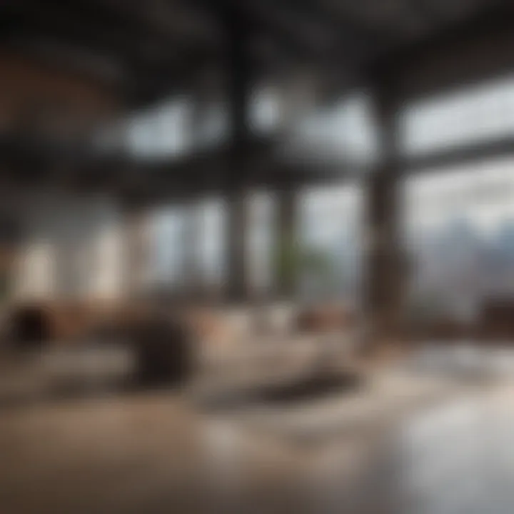 A stunning view of a contemporary loft in New York showcasing modern design elements