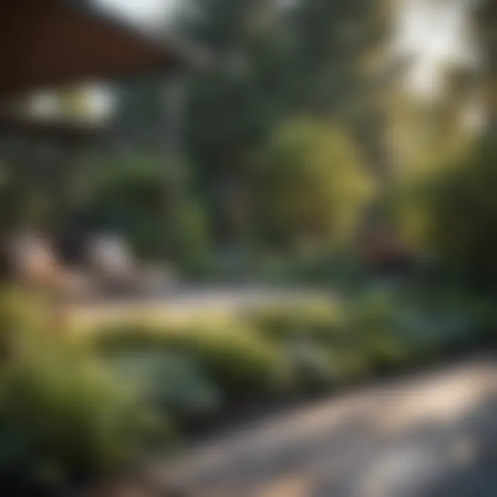 An inviting garden space that serves as a relaxation area for housemates.