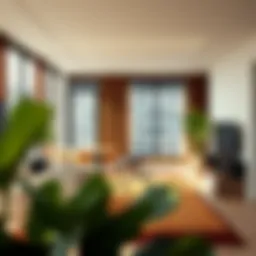 Aesthetic view of a modern co-living space in New York City showcasing communal areas