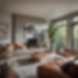 Stylish living room in a Silver Lake one-bedroom apartment