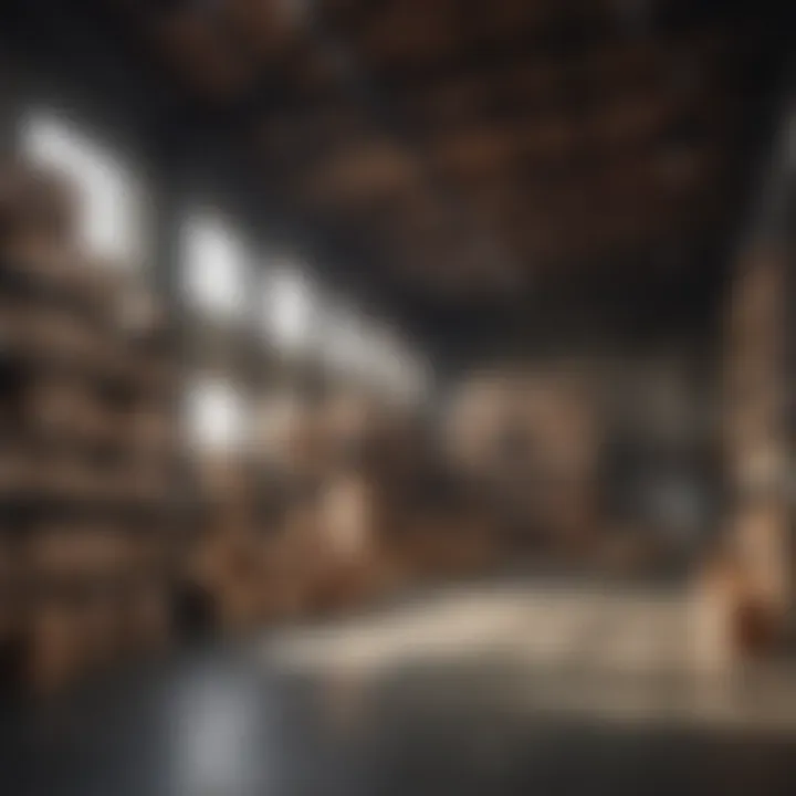 Interior view of a functional warehouse space showcasing storage solutions