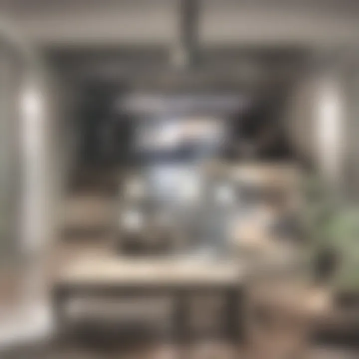Cozy living area in a studio apartment