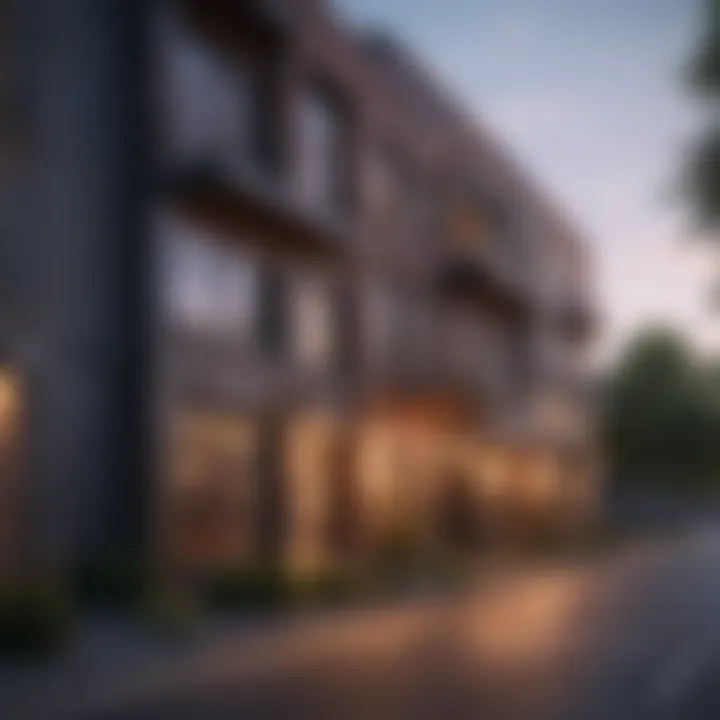 Architectural design elements of studio apartments in urban settings