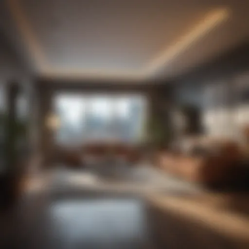 Modern studio apartment interior showcasing innovative space utilization