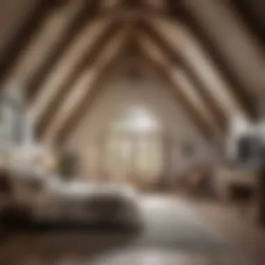 Cozy Bedroom with Charming Vaulted Ceiling Cozy bedroom featuring a charming vaulted ceiling with wooden beams