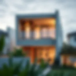 A stunning modern duplex showcasing innovative architectural design.