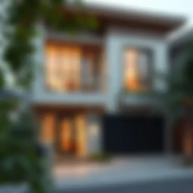 Sustainable elements incorporated into duplex house designs.
