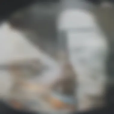 Demonstration of unclogging a sink using a tool