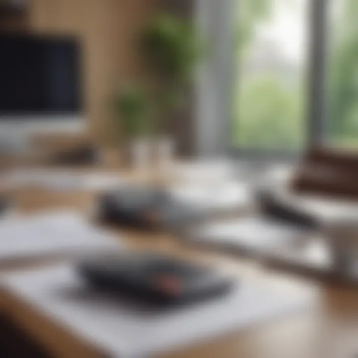 Financial documents and a calculator on a desk for real estate investment