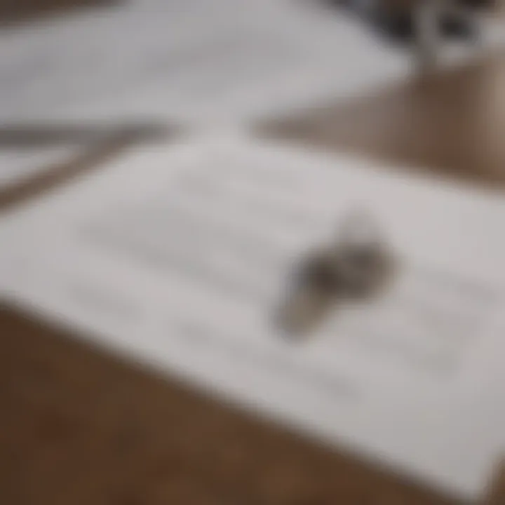 Close-up of keys and a lease agreement on a table