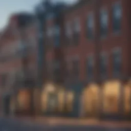 A vibrant streetscape showcasing East Boston's diverse architecture