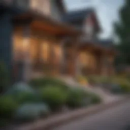 Charming suburban street with unique architectural styles