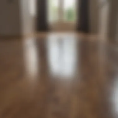 Shiny and clean laminate floor after using homemade solution