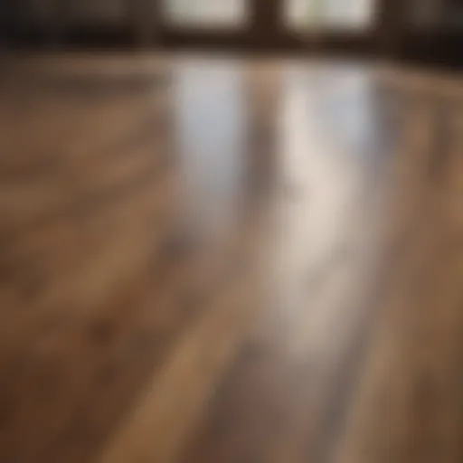 Spotless laminate floor reflecting light