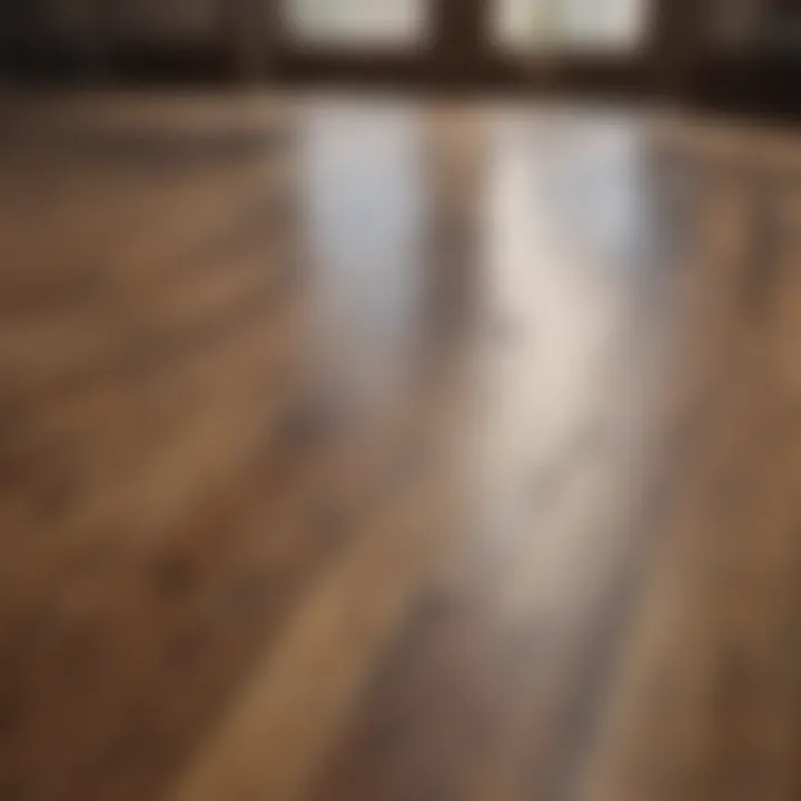 Spotless laminate floor reflecting light