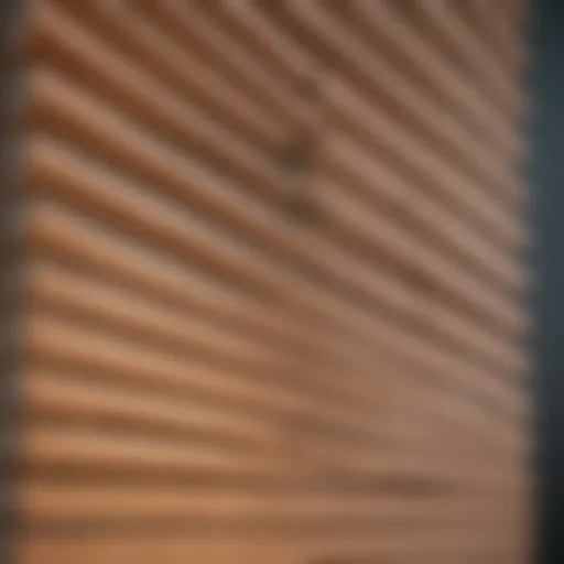 Close-up of clean wood mini blinds showcasing their polished finish