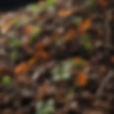 Close-up of nutrient-rich compost ready for use