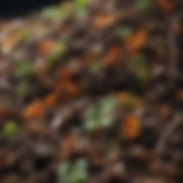 Close-up of nutrient-rich compost ready for use