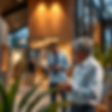 A professional consultant advising on home measurements