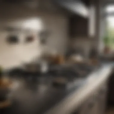 Organized kitchen with spotless stove top