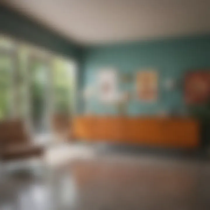 Stylish color palette inspired by Mid-Century Modern aesthetics