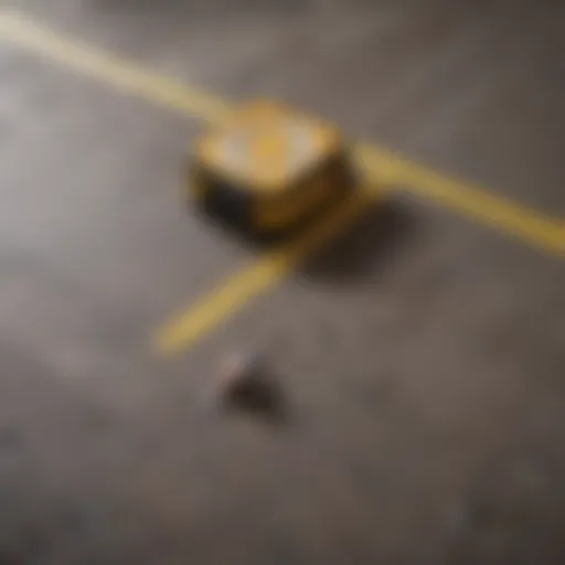 A tape measure laid across a floor highlighting square footage calculation