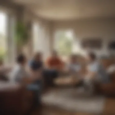 Engaging Roommate Conversations Diverse group engaging in a discussion about living arrangements
